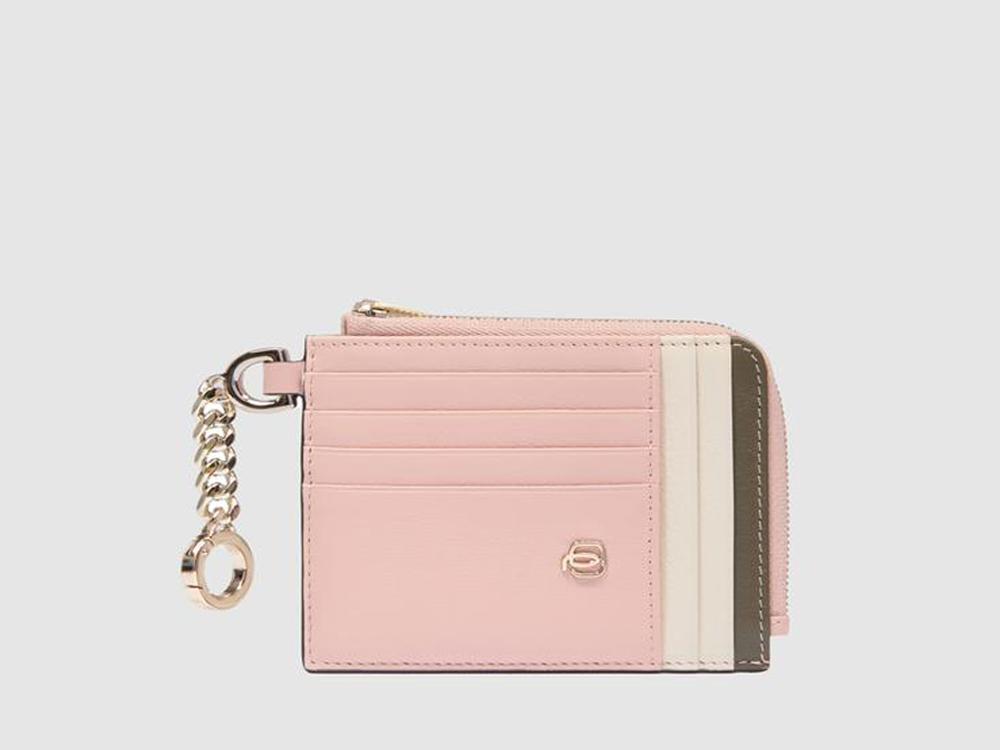 Bestgift Portafoglio da donna corto con nappa, fermasoldi, porta carte, pochette portamonete, blu cielo, 11.5*9cm