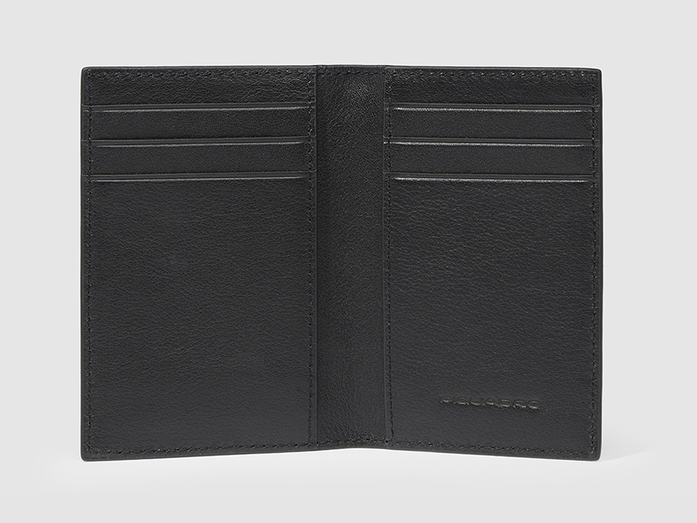 Portafoglio Carte Portafoglio Pieghevole In Vera Pelle Nera – Per Carte, Biglietti Da Visita E Banconote, Stile Classico Ian Banks - Foto 4